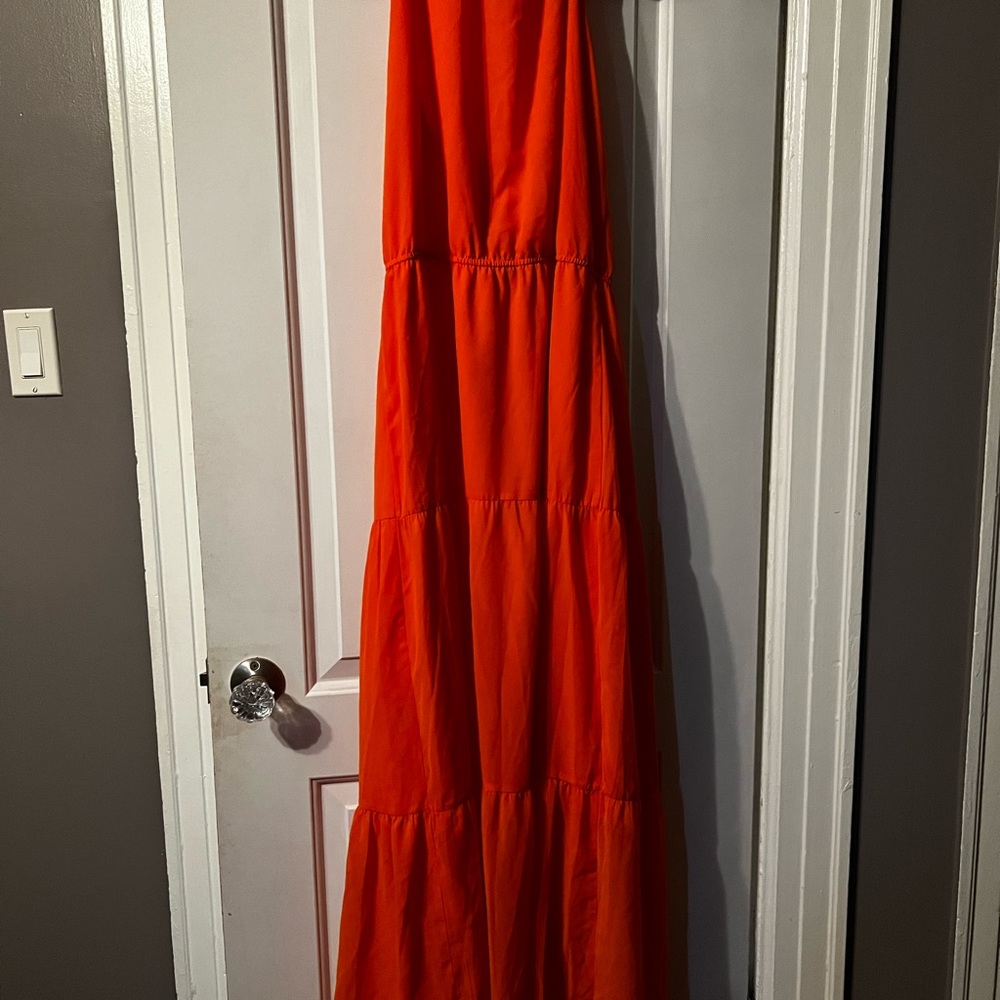 Halter top orange dress